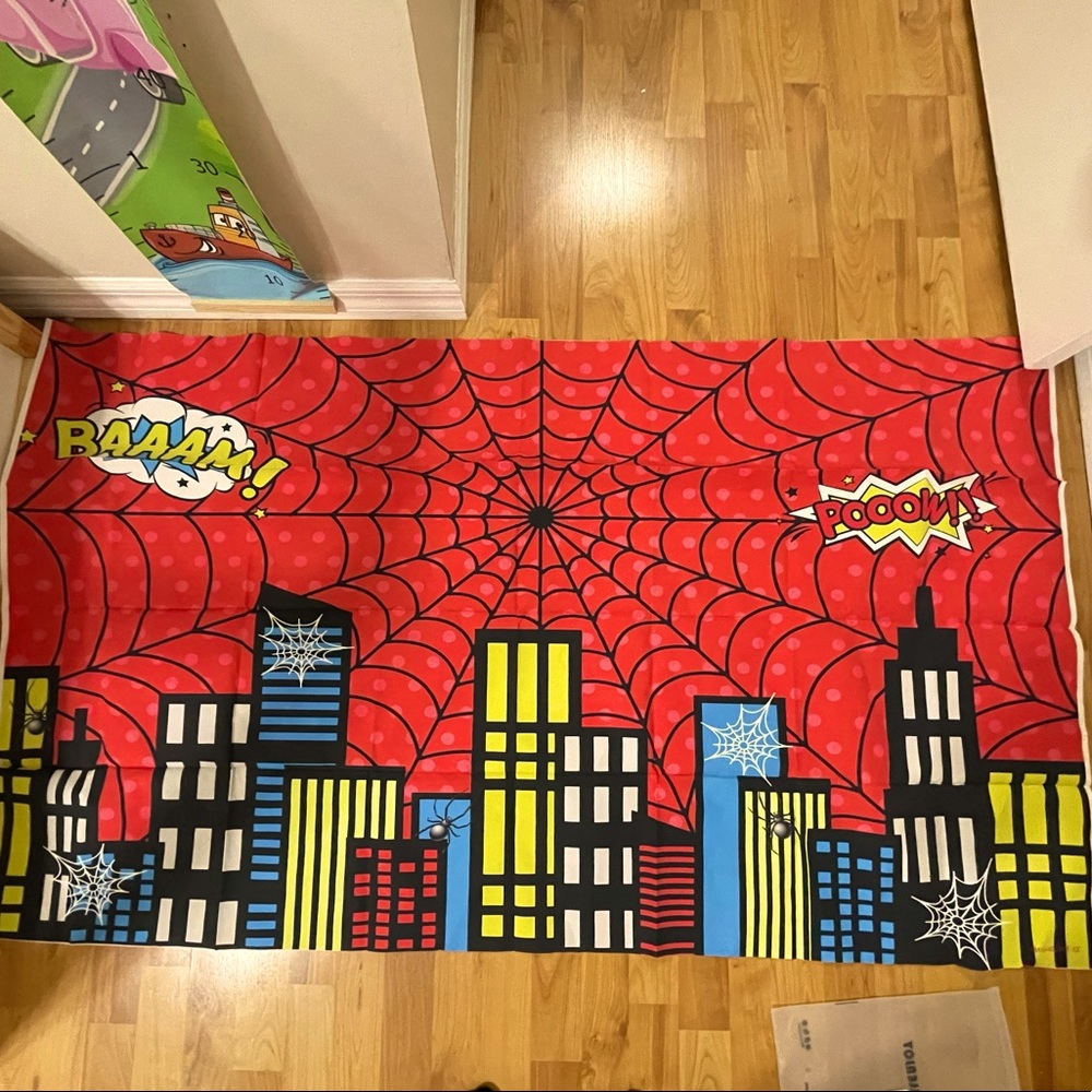 Spider-Man Themed party backdrop banner